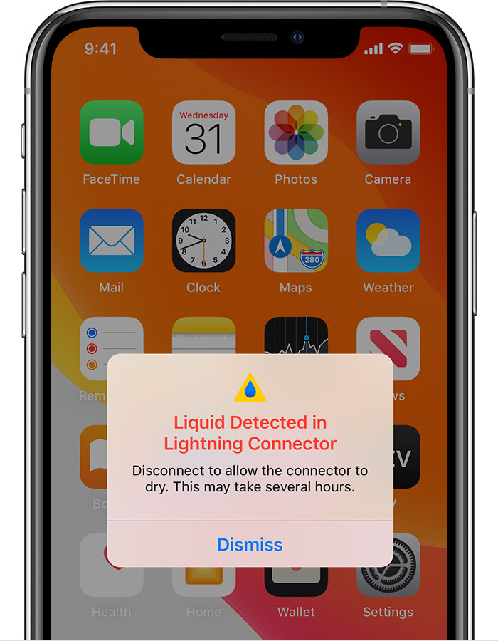 牡丹江苹果手机维修分享iPhone 12 在充电时出现 “闪电接口检测到液体”的提示怎么办 